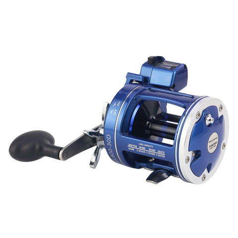YUMOSHI Fishing Reel ACL600-30D/AC60-30D/ACL600-50D Blue Drum 5.2:1 Gear Rtio 12 BB with Counter Fish Rod Fishing Tackle Pesca