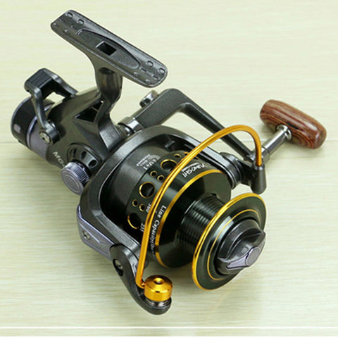 YUMOSHI 5.2:1 10+1 BB Front and Rear Drag Spinning Reels 3000 4000 5000 6000 Fishing Reels