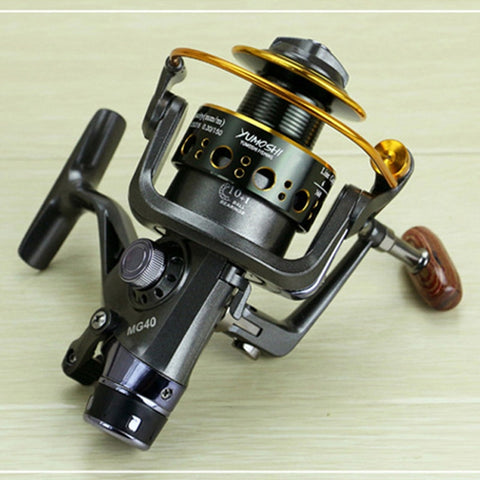 YUMOSHI 5.2:1 10+1 BB Front and Rear Drag Spinning Reels 3000 4000 5000 6000 Fishing Reels