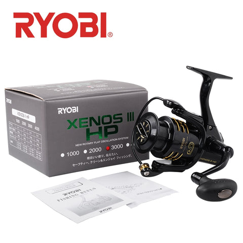 RYOBI XENOS III HP Spinning fishing reels Saltwater Wheel 6+1BB Gear Ratio 5.1:1/5.0:1 Anti-corrosion Stainless steel bearing