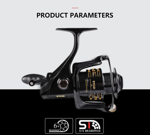 RYOBI XENOS III HP Spinning fishing reels Saltwater Wheel 6+1BB Gear Ratio 5.1:1/5.0:1 Anti-corrosion Stainless steel bearing