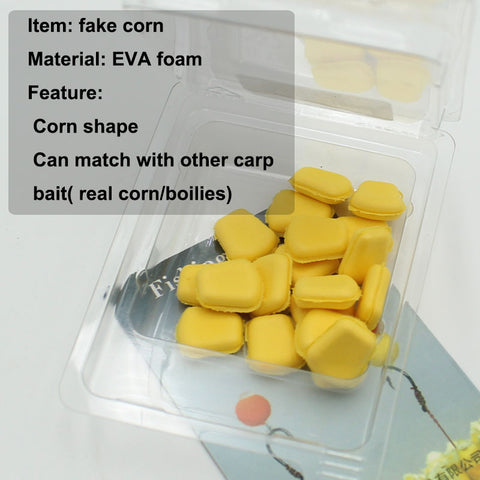 20PCS Carp Fishing Boilies Pop Corn Sweet Smell Yellow Floating Corn Fake Bait Lure Pop Up Boilies Rig Carp Bait Fishing Tackle