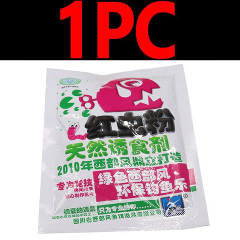 JIGEECARP 1Bag 40g Blood Worm Flavor Additive Red Worm Powder Carp/CatFishing Feeder Bait Boillie Making Material Groundbait
