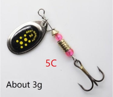 Metal Spoon Spinner Bait 2.5-4.4g  Feather Hooks Sequin Sea Fishing Lure Isca Artificial Paillette Wobbler Jig Metal Buzz Bait