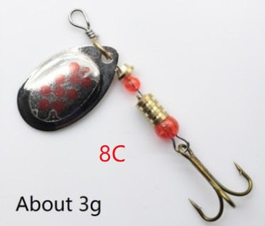 Metal Spoon Spinner Bait 2.5-4.4g  Feather Hooks Sequin Sea Fishing Lure Isca Artificial Paillette Wobbler Jig Metal Buzz Bait