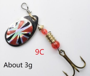 Metal Spoon Spinner Bait 2.5-4.4g  Feather Hooks Sequin Sea Fishing Lure Isca Artificial Paillette Wobbler Jig Metal Buzz Bait