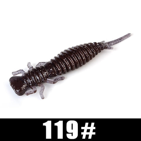 FTK soft lure Larva 50mm/76mm/89mm Fishing Soft Lure Fishing Lures Soft Silicone Baits Shrimp Bass  Fishing Tackle