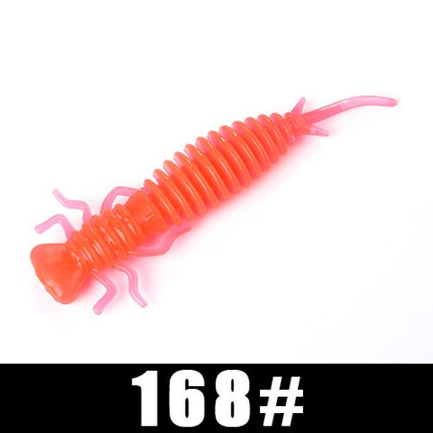 FTK soft lure Larva 50mm/76mm/89mm Fishing Soft Lure Fishing Lures Soft Silicone Baits Shrimp Bass  Fishing Tackle