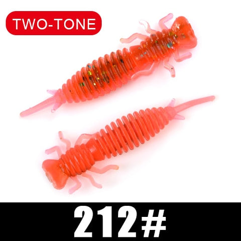 FTK soft lure Larva 50mm/76mm/89mm Fishing Soft Lure Fishing Lures Soft Silicone Baits Shrimp Bass  Fishing Tackle