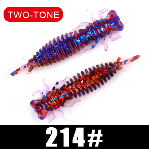 FTK soft lure Larva 50mm/76mm/89mm Fishing Soft Lure Fishing Lures Soft Silicone Baits Shrimp Bass  Fishing Tackle