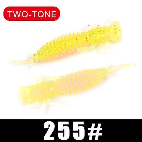 FTK soft lure Larva 50mm/76mm/89mm Fishing Soft Lure Fishing Lures Soft Silicone Baits Shrimp Bass  Fishing Tackle