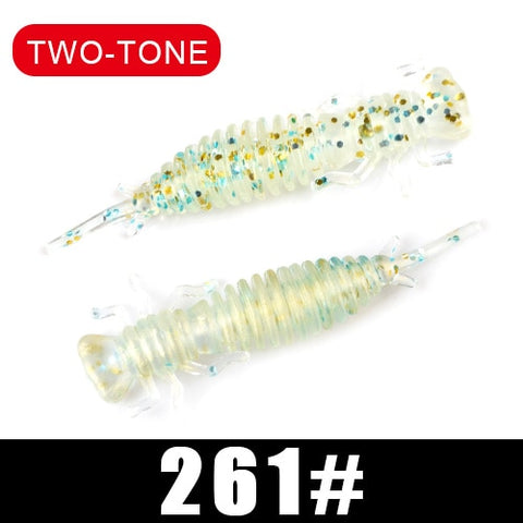FTK soft lure Larva 50mm/76mm/89mm Fishing Soft Lure Fishing Lures Soft Silicone Baits Shrimp Bass  Fishing Tackle
