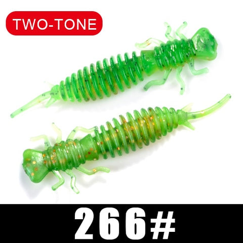 FTK soft lure Larva 50mm/76mm/89mm Fishing Soft Lure Fishing Lures Soft Silicone Baits Shrimp Bass  Fishing Tackle