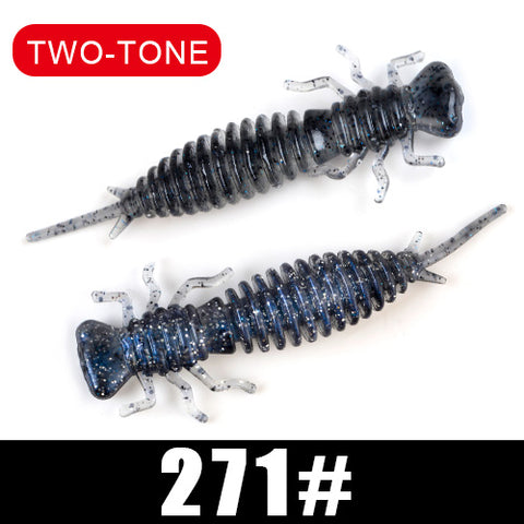 FTK soft lure Larva 50mm/76mm/89mm Fishing Soft Lure Fishing Lures Soft Silicone Baits Shrimp Bass  Fishing Tackle