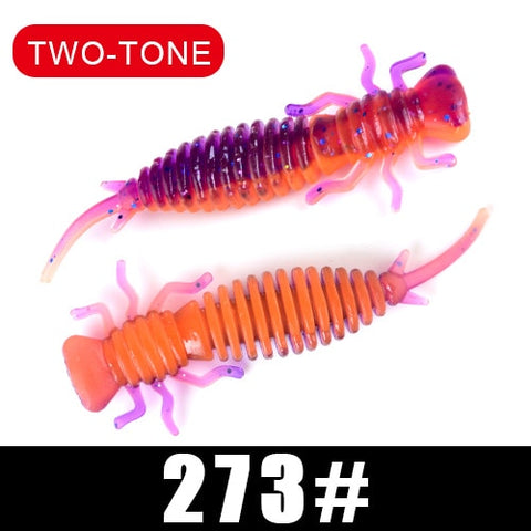 FTK soft lure Larva 50mm/76mm/89mm Fishing Soft Lure Fishing Lures Soft Silicone Baits Shrimp Bass  Fishing Tackle