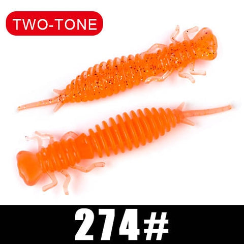 FTK soft lure Larva 50mm/76mm/89mm Fishing Soft Lure Fishing Lures Soft Silicone Baits Shrimp Bass  Fishing Tackle