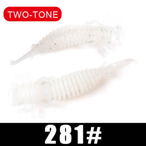 FTK soft lure Larva 50mm/76mm/89mm Fishing Soft Lure Fishing Lures Soft Silicone Baits Shrimp Bass  Fishing Tackle