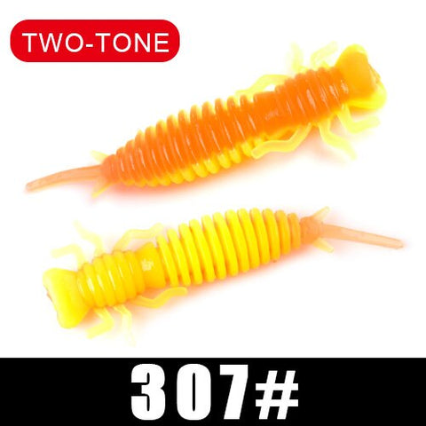 FTK soft lure Larva 50mm/76mm/89mm Fishing Soft Lure Fishing Lures Soft Silicone Baits Shrimp Bass  Fishing Tackle