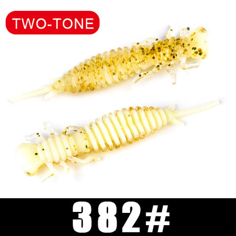 FTK soft lure Larva 50mm/76mm/89mm Fishing Soft Lure Fishing Lures Soft Silicone Baits Shrimp Bass  Fishing Tackle