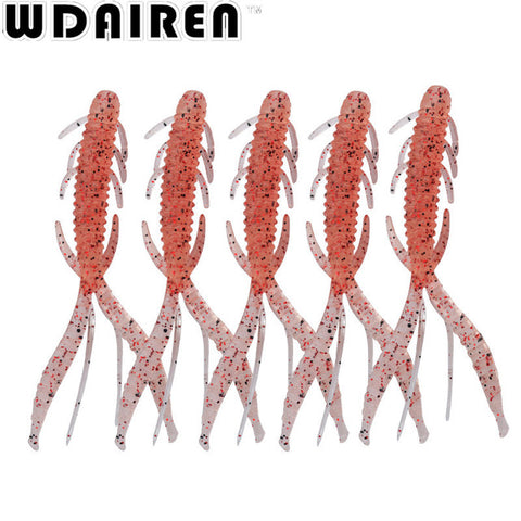 5pcs/lot 7.2cm 1.8g Shrimp smell jig soft Fishing Lure Attractive Fish Crab Fishing Bass Soft Bait iscas pesca para WD-394