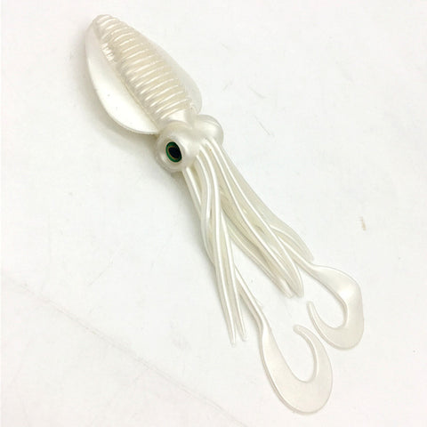 10Pcs*12cm/15cm/18cm Fishing Soft Lure Luminous Squid Jig Fishing Tuna Lures Octopus Skirts Sea Fishing Wobbler Bait Lure Leurre