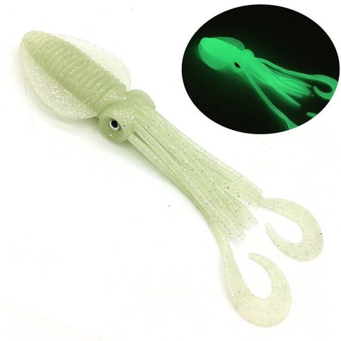 10Pcs*12cm/15cm/18cm Fishing Soft Lure Luminous Squid Jig Fishing Tuna Lures Octopus Skirts Sea Fishing Wobbler Bait Lure Leurre