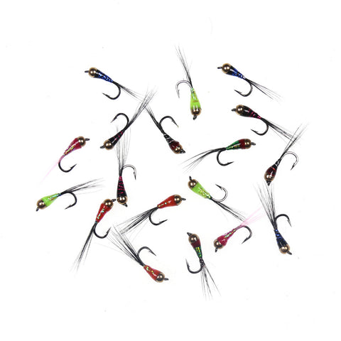 6PCS #14 Trout Bluegill Fishing lures Brass Bead Head Epoxy Nymph Fly Fast Sinking Fishing Hook Bait