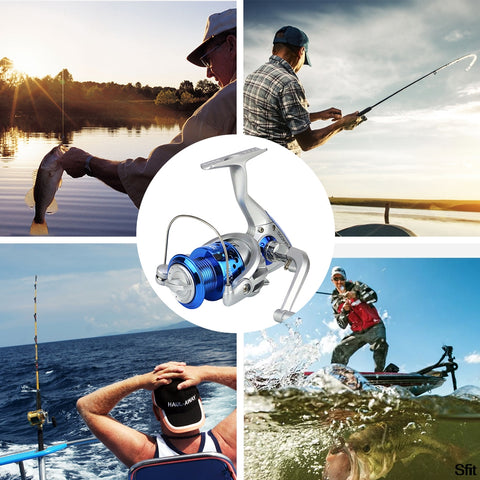 Sfit Fishing Reel All Metal Spool Spinning Reel 8KG Max Drag Stainless Steel Handle Line Spool Saltwater Fishing Accessories