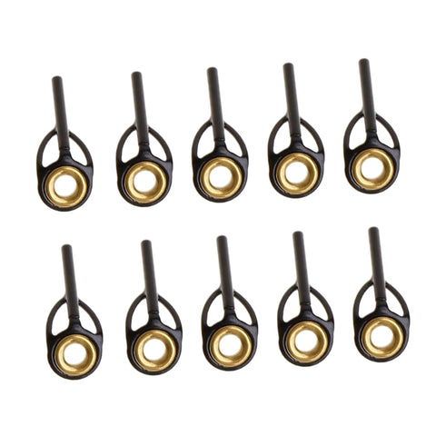 10X Spinning Rod Guides Fishing Rod Guides Line Ring Tip Rings Eyes Pole Repair Kit 0.9 /1.0 /1.1 /1.2 /1.3 /1.4 /1.5 /1.6mm