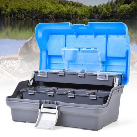 Waterproof 3 Layer Fishing Tackle Box Fly Fishing Storage Case Portable Fishing Gear Strong Corrosion Resistant Storage Box