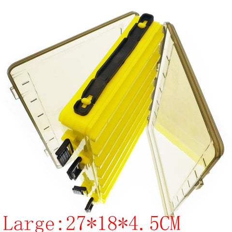 Fishing Lure Box Tackle Box Double-decker Sub-bait Box Portable Bait Fishing Gear Storage Box Double Sided Tackle Box