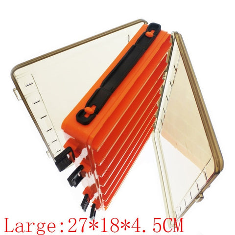 Fishing Lure Box Tackle Box Double-decker Sub-bait Box Portable Bait Fishing Gear Storage Box Double Sided Tackle Box