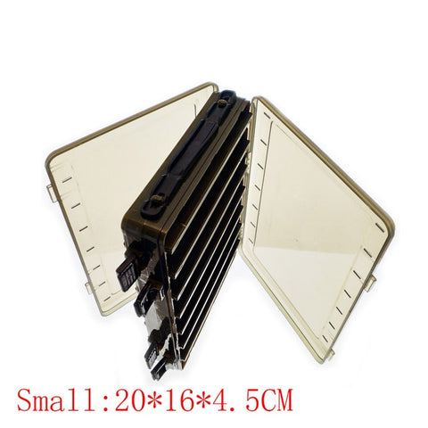 Fishing Lure Box Tackle Box Double-decker Sub-bait Box Portable Bait Fishing Gear Storage Box Double Sided Tackle Box