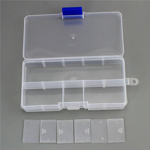 Bait Organizer Box Fishing Lures Case Tackle Storage Fisher Gear Bulk New Outdoor 15 Slots Adjustable Plastic Fishing Box Lure H