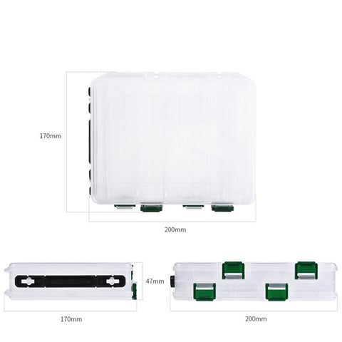 Fishing Box Accessories Tackle Lures Bait Storage Case Shrimp Boxes for Fishing Tackle Baits 10/14 Compartments Lure Box