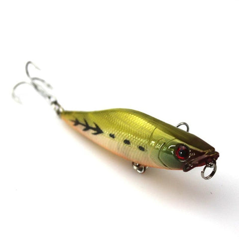 Walk Fishing 1Pcs 7cm 7.2g Popper Fishing Lures 3D Eyes Bait Crankbait Wobblers Isca Poper Pesca Japan fishing tackle