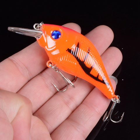 1pcs 7.5cm 10.2g Hard VIB Lures Fishing Minnow Bait Treble Hooks Sinking Crankbait Wobblers Fishing Tackle 3D Eyes