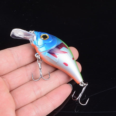 1pcs 7.5cm 10.2g Hard VIB Lures Fishing Minnow Bait Treble Hooks Sinking Crankbait Wobblers Fishing Tackle 3D Eyes