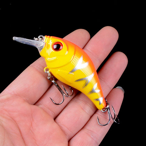 1pcs 7.5cm 10.2g Hard VIB Lures Fishing Minnow Bait Treble Hooks Sinking Crankbait Wobblers Fishing Tackle 3D Eyes
