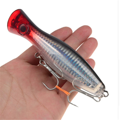 1pcs 12cm 40g Big Popper Fishing lure Crankbait Iscas Artificial Wobblers ABS Hard Bait Pesca Bass Carp Pike Fishing Tackle