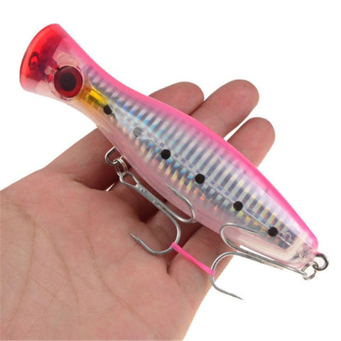1pcs 12cm 40g Big Popper Fishing lure Crankbait Iscas Artificial Wobblers ABS Hard Bait Pesca Bass Carp Pike Fishing Tackle