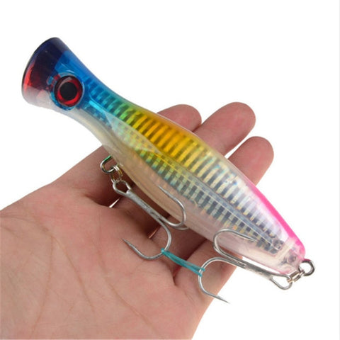 1pcs 12cm 40g Big Popper Fishing lure Crankbait Iscas Artificial Wobblers ABS Hard Bait Pesca Bass Carp Pike Fishing Tackle