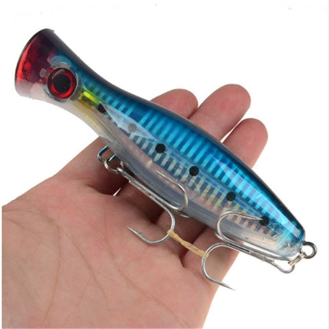 1pcs 12cm 40g Big Popper Fishing lure Crankbait Iscas Artificial Wobblers ABS Hard Bait Pesca Bass Carp Pike Fishing Tackle