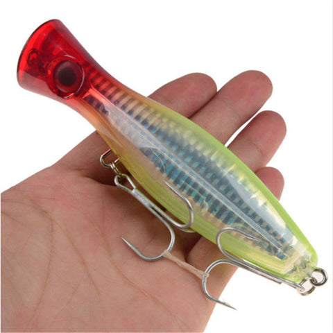 1pcs 12cm 40g Big Popper Fishing lure Crankbait Iscas Artificial Wobblers ABS Hard Bait Pesca Bass Carp Pike Fishing Tackle