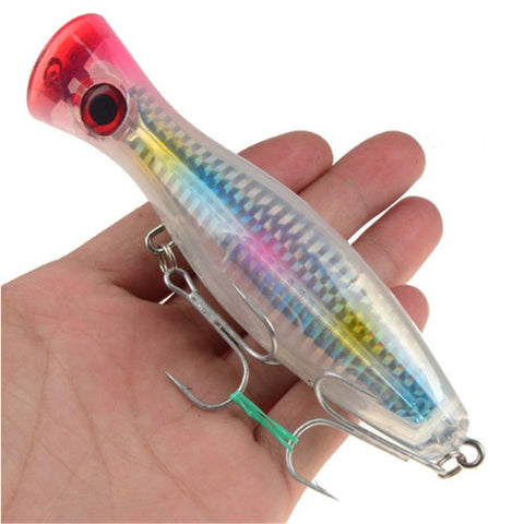 1pcs 12cm 40g Big Popper Fishing lure Crankbait Iscas Artificial Wobblers ABS Hard Bait Pesca Bass Carp Pike Fishing Tackle