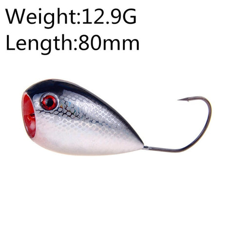 1pcs 12cm 40g Big Popper Fishing lure Crankbait Iscas Artificial Wobblers ABS Hard Bait Pesca Bass Carp Pike Fishing Tackle