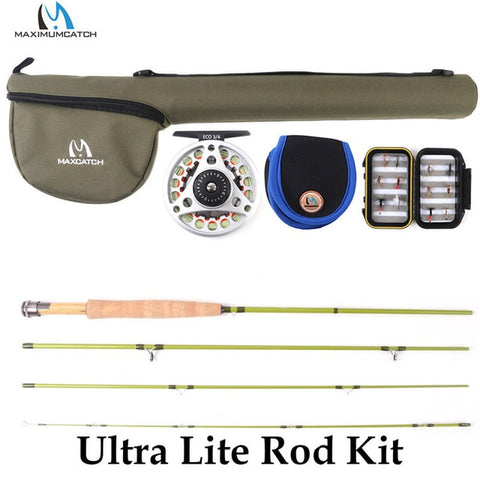 Maximumcatch 1-3WT Fly Rod 6-7.5FT Medium-Fast Graphite IM10 Carbon Fly Fishing Rod Small Stream & Creek Rods.