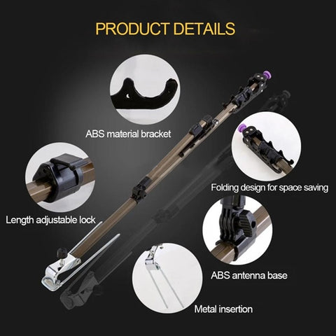 Multifunctional Fishing Rod Stand Adjustable Retractable Carp Stand Holder Fishing Pole Stand Tackle Accessory Bracket Carp