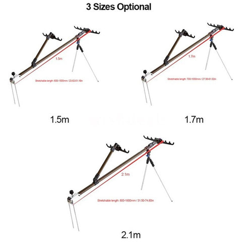 Multifunctional Fishing Rod Stand Adjustable Retractable Carp Stand Holder Fishing Pole Stand Tackle Accessory Bracket Carp