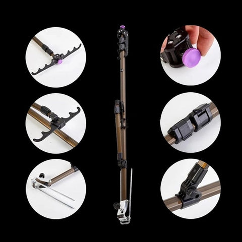 Multifunctional Fishing Rod Stand Adjustable Retractable Carp Stand Holder Fishing Pole Stand Tackle Accessory Bracket Carp